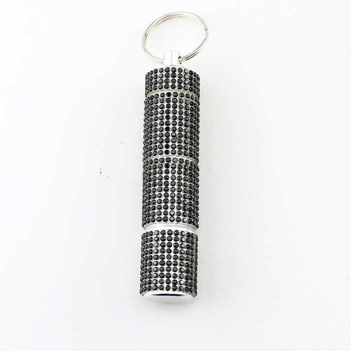 Wholesale Rhinestone Studded White 3 Compartment Pill Organizer Fashion Accessory Gift