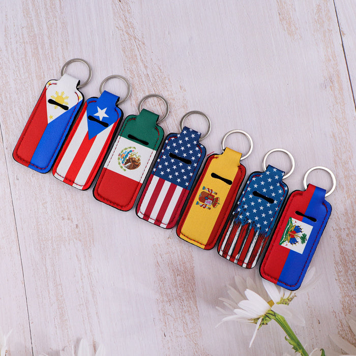 Wholesale Flag Pattern Keychains