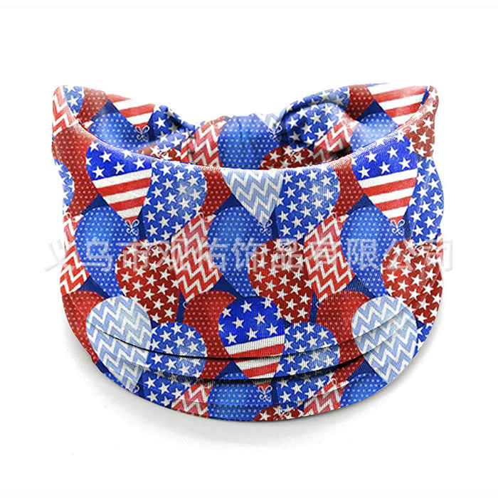 Wholesale American Flag Independence Day Fabric Headband JDC-HD-GuanY008