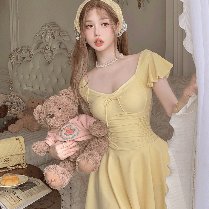 Wholesale New high-end one-piece hot spring skirt swimsuit