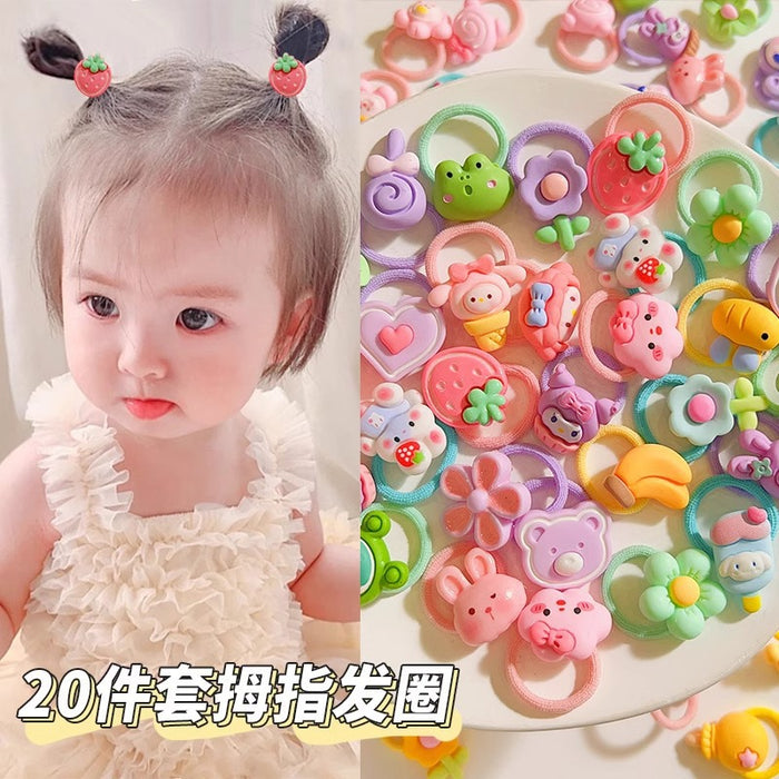 Wholesale Cute Cartoon Hair Ties for Kids Soft Elastic Everyday Styling Baby Hair Accessory
