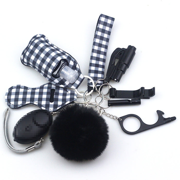 Wholesale Diving Fabric 10-piece Metal Keychain JDC-KC-TouMS001