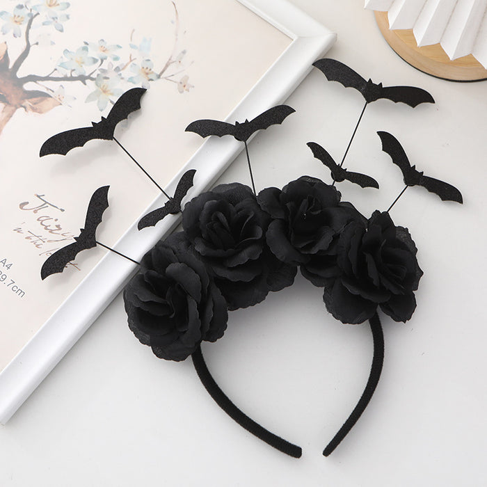 Wholesale 12PCS Halloween Five Head Bat Big Flower Hair Band JDC-HD-MeiY003