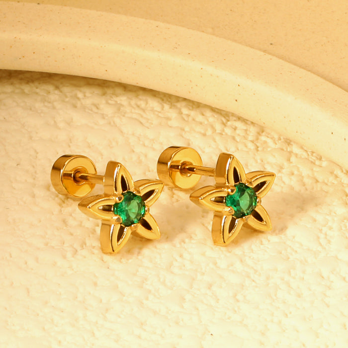 Wholesale Christmas Earrings Stars Christmas Tree Bells  Christmas Earrings,  Stainless Steel Spiral Earrings