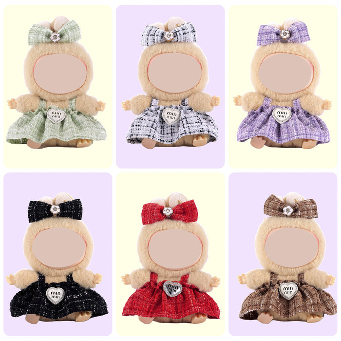 Wholesale Pull-Up Baby Clothes 8-Shaped Plaid Overalls Set