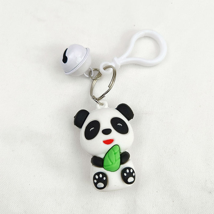 Wholesale  Cute cartoon panda keychain PVC  doll schoolbag pendant