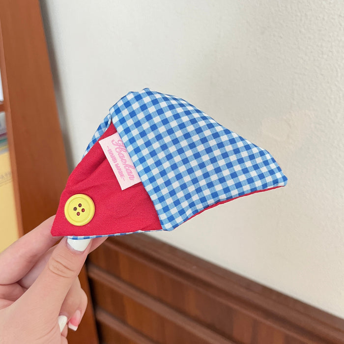 Wholesale Fabric contrasting color button hair clip