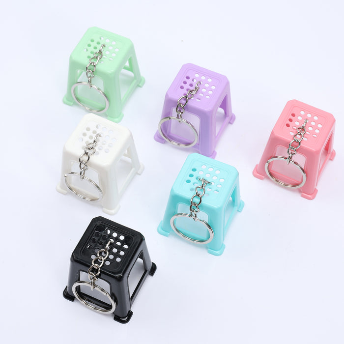 Wholesale ABS Plastic Stool Bag Charm Modern Minimalist Design Trendy Everyday Keychain Accessory MOQ≥5