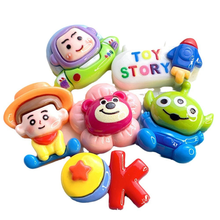 Wholesale Cartoon Toy Mobilization Resin Accessories Cream Glue Hair Accessories Headband Pendant Mobile Phone Case Beauty Decoration Material