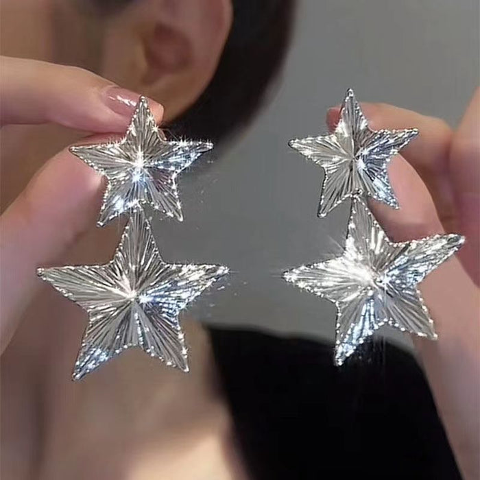 Wholesale Alloy Style Five-pointed Star Earrings JDC-ES-WuN006