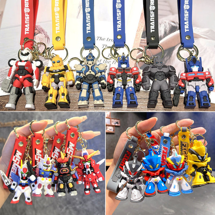 Wholesale Cartoon Robot Keychain Trendy Car Key Accessory Bag Charm MOQ≥2