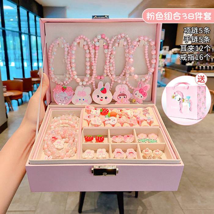 Wholesale Children' s New Headwear Girl Birthday Gift Jewelry Box Princess Girl Hair Accessories Set Gift Box Baby Hair Clip