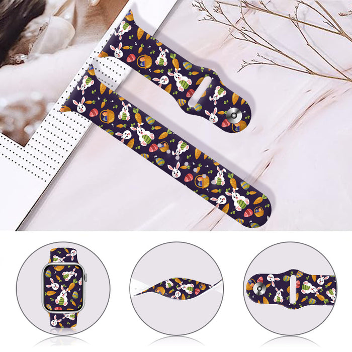 Wholesale Printed Silicone Watch Strap Wristband JDC-WD-NuoQi042