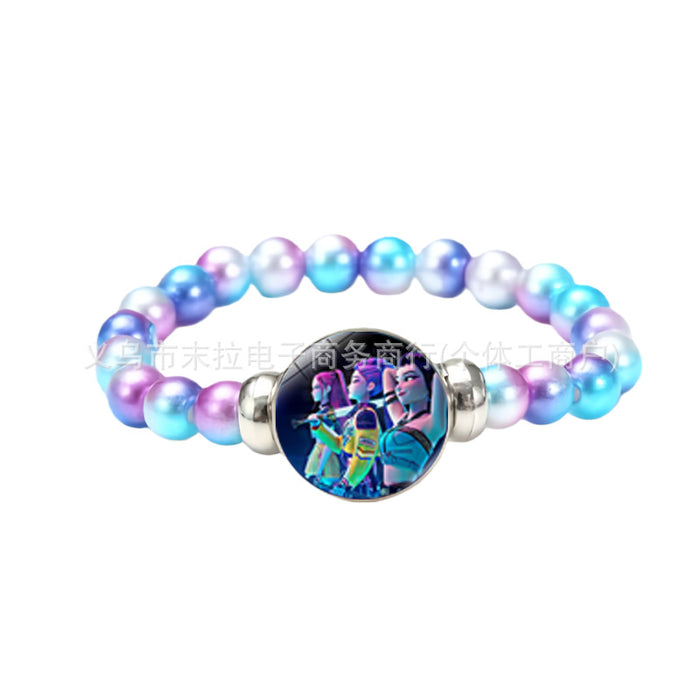 Wholesale K-Pop Cartoon Anime Colorful Beaded Bracelet