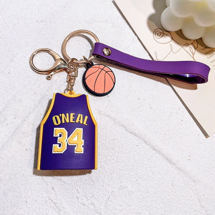 Wholesale Silicone Cartoon Jersey Keychain JDC-KC-Qiwei026