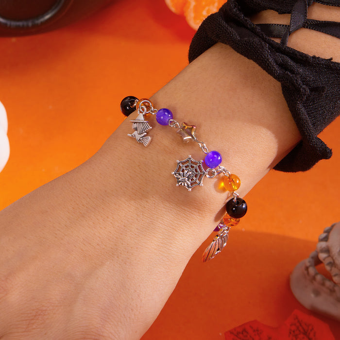 Wholesale  Bracelet  Pumpkin Pendant Beaded Bracelet