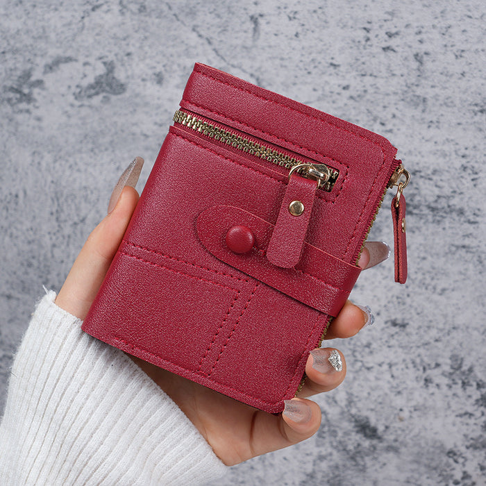 Wholesale Urban Simplicity Thin PVC Wallet Solid Color ing Card Holder Coin Purse