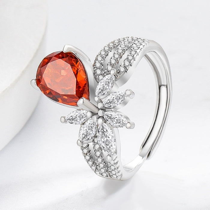 Wholesale Geometric Ice Flower Cut Ring  Real Gold Electroplated Fashion Jewelry Accessory for Boutique Resale