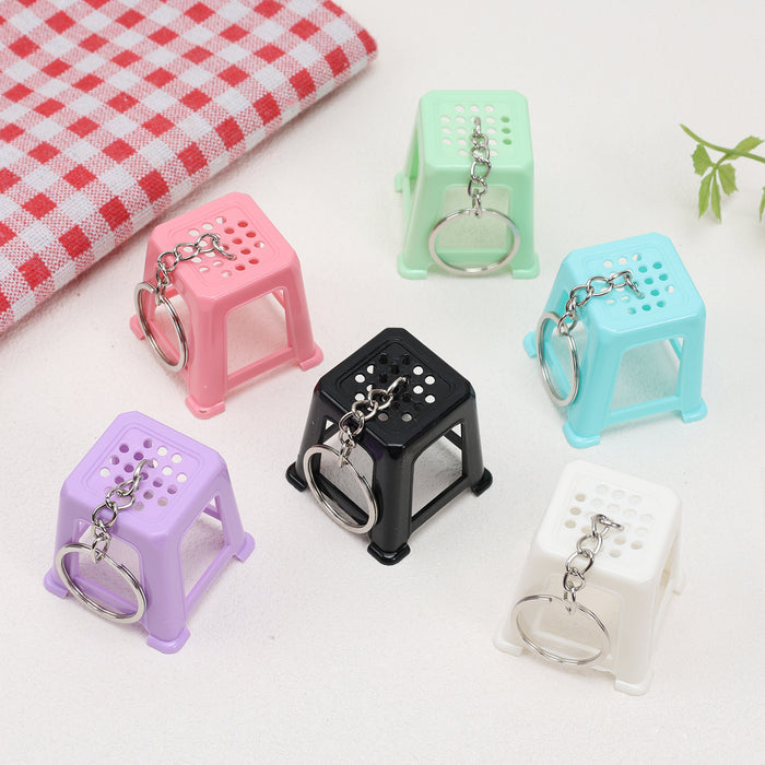 Wholesale ABS Plastic Stool Bag Charm Modern Minimalist Design Trendy Everyday Keychain Accessory MOQ≥5