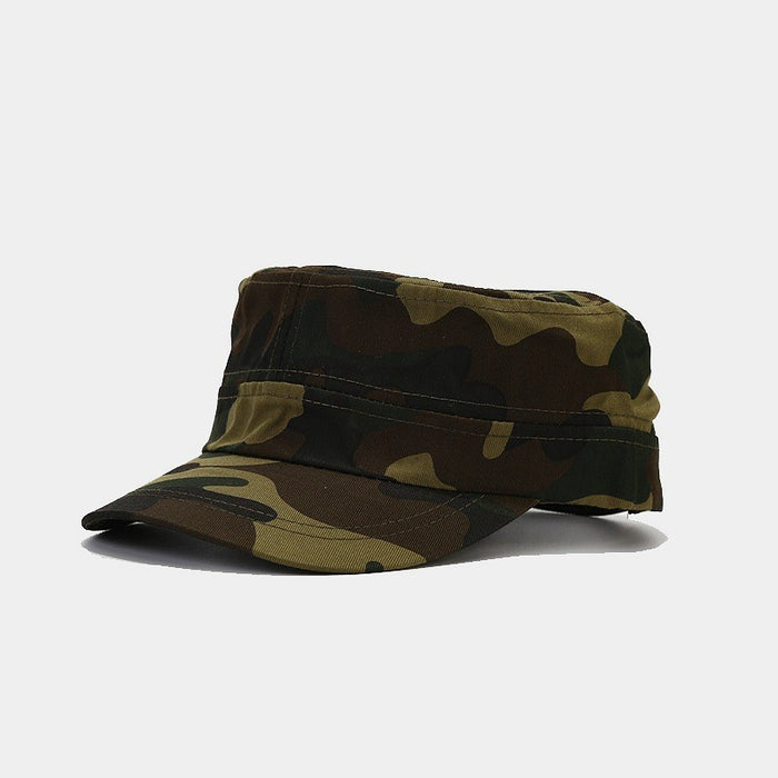 Wholesale hat outdoor sunscreen camouflage flat top military hat mountaineering fishing sun hat sunscreen sun hat