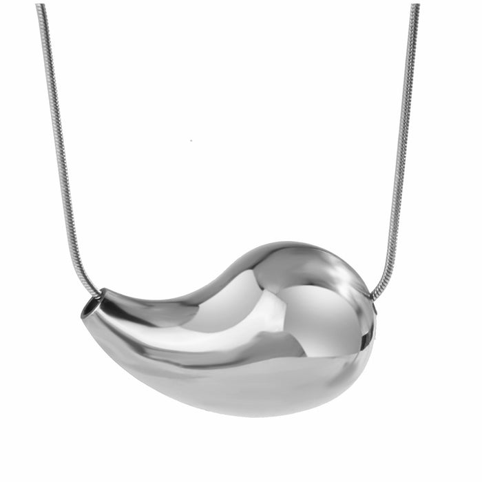 Wholesale Metal Style Stainless Steel Water Drop Shape Necklace JDC-NE-LangDi006