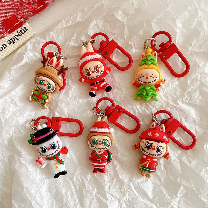 Wholesale Cute Christmas keychain pendant cartoon student backpack pendant accessories Christmas gift