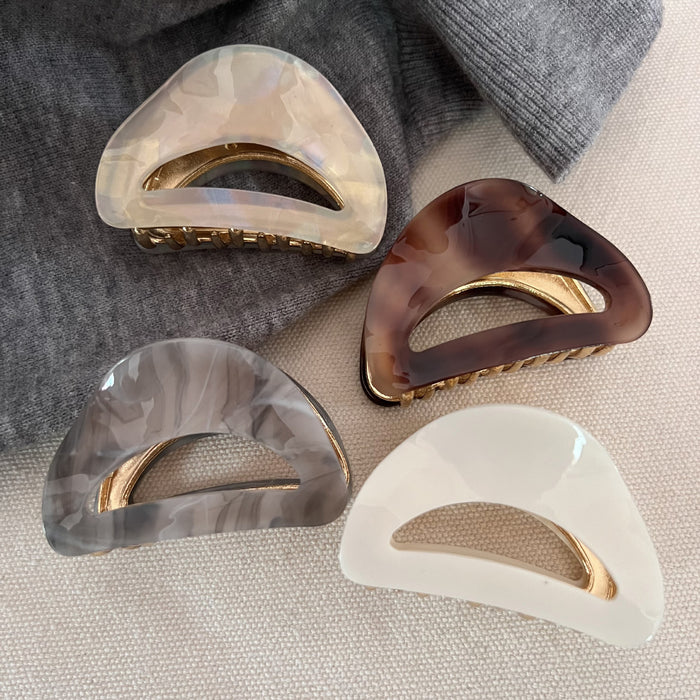 Wholesale Exquisite small clip, simple half zip hair clip, high-end retro leopard print shark clip headband