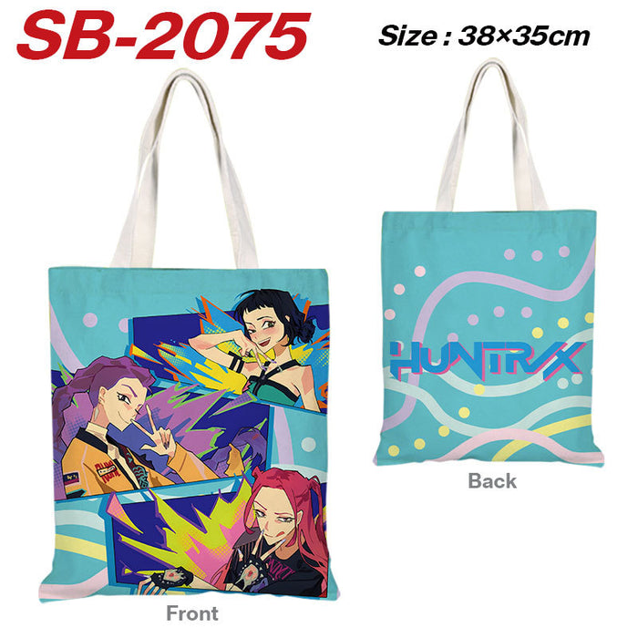 Wholesale Kpop full color printed shopping bag canvas tote bag  shoulder bag