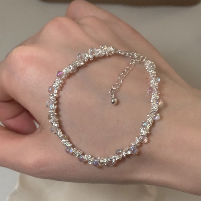 Wholesale Light bulb bead bracelet, niche design, broken silver bracelet, fashionable and high-end handmade accessories