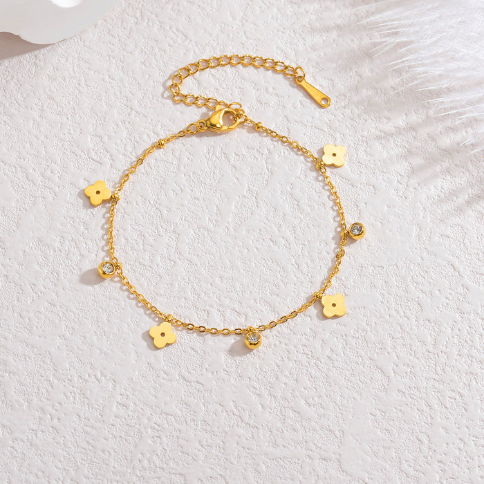 Wholesale 2pcs Star  Moon  Heart  Butterfly - Simple and High-End Titanium Steel Bracelet