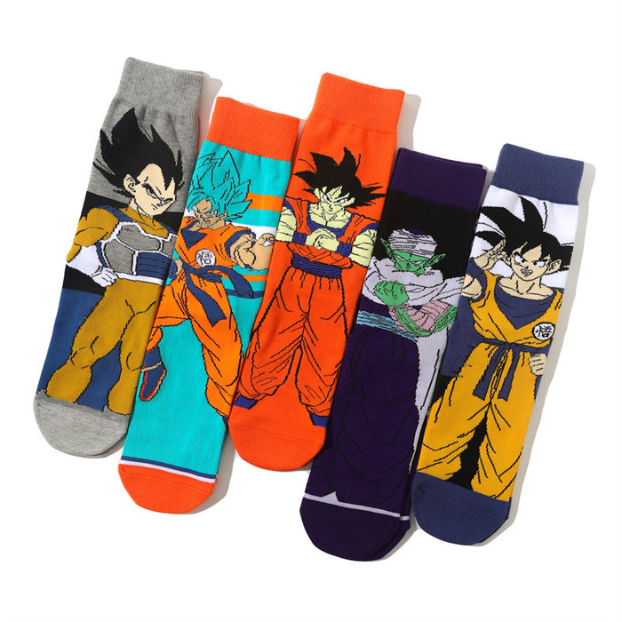 Wholesale men's Dragon Ball cotton long tube tide socks women's animation socks animation men's socks