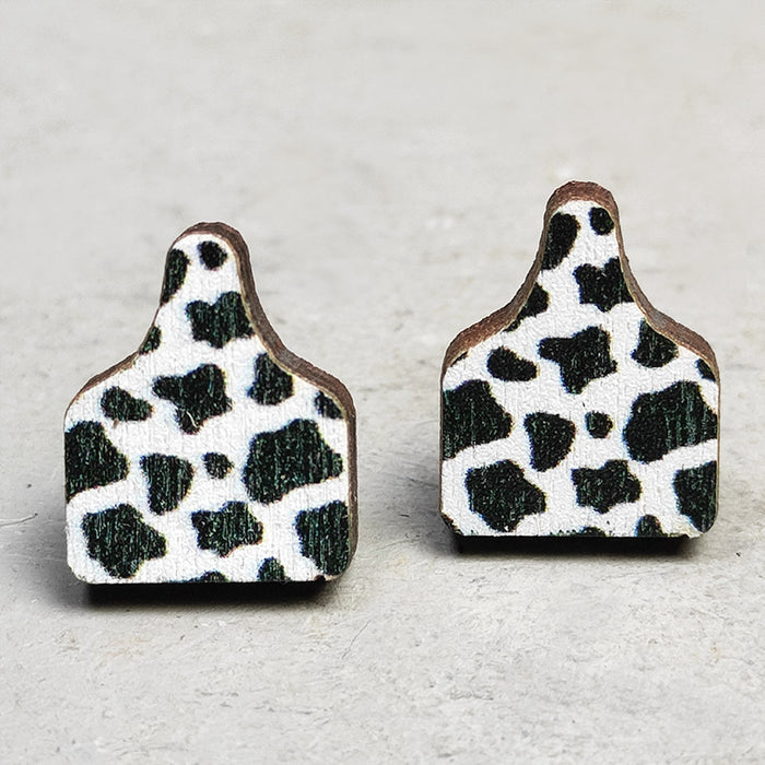 Wholesale 2 Pairs/Pack Leopard Print Lightning Bull Head Cross Earrings JDC-ES-HeYi071