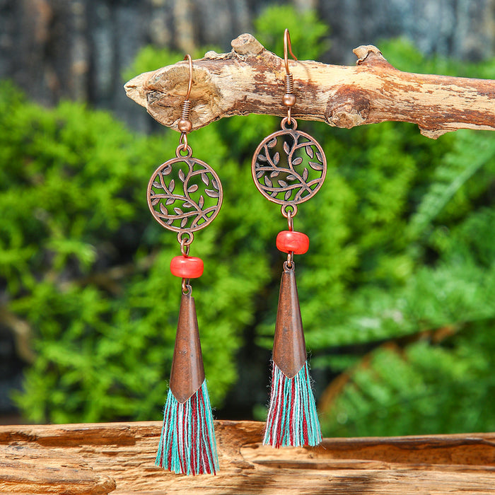 Wholesale Bohemian Vintage Tassel Earring Set Ethnic Style Fashion Accessory MOQ≥2