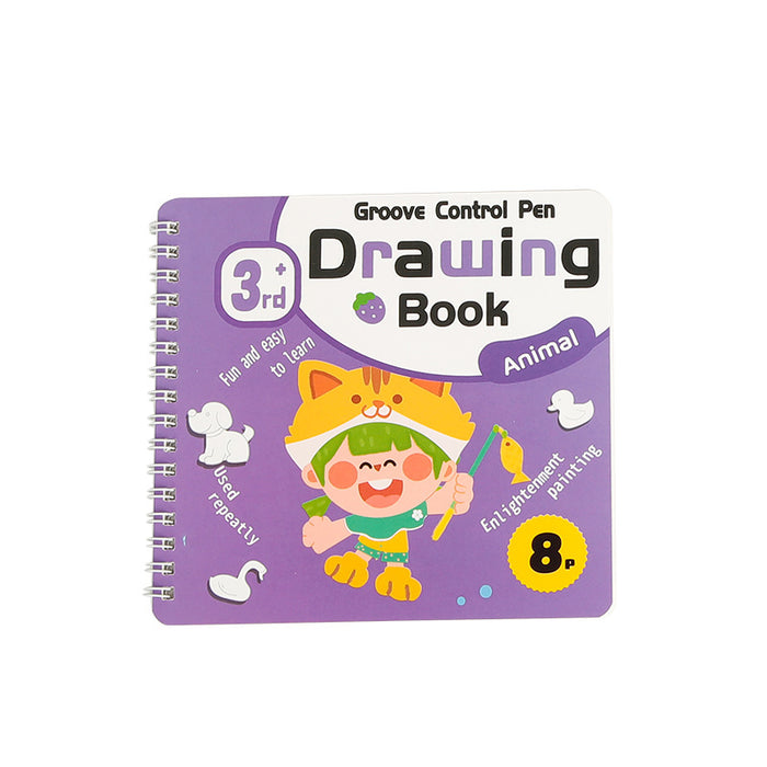 Wholesale Groove control pen drawing book children's stick figure enlightenment drawing book control pen training copybook kindergarten learn to draw