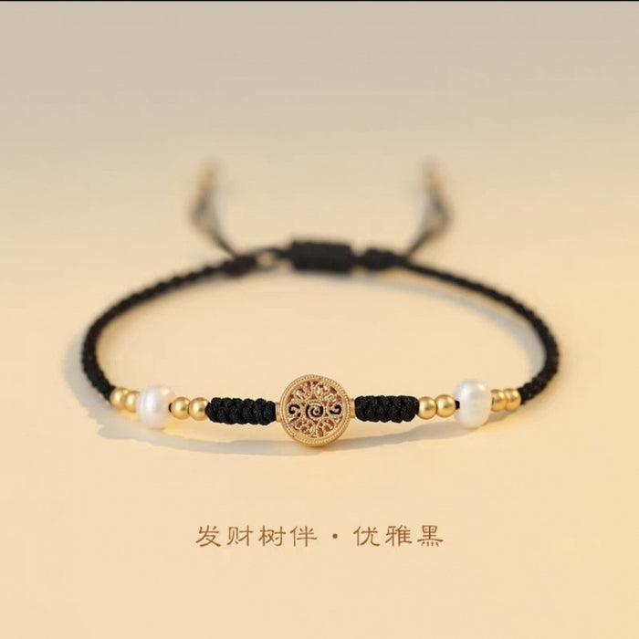 Wholesale Money hand rope, red rope woven bracelet, good luck bead bracelet