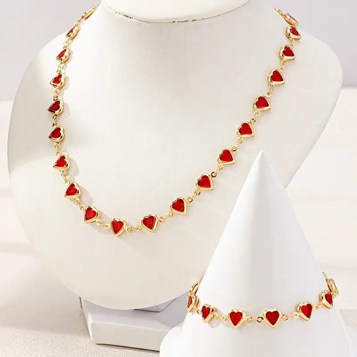 Wholesale Alloy Electroplated Star Rhinestone Bracelet and Necklace Set
