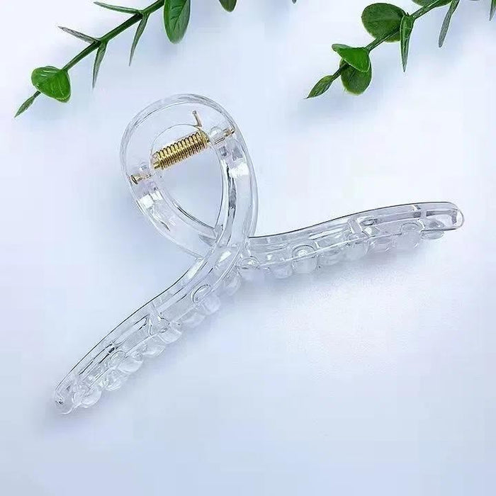 Wholesale Large transparent grip square five circle ribbon hair clip, hair clip accessories at the back of the head, handmade DIY accessories