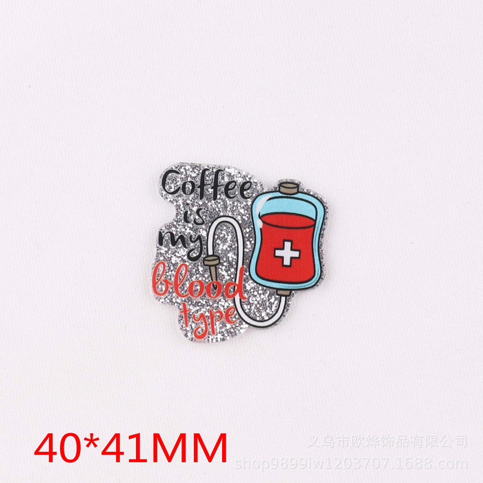 Wholesale Cartoon Letter Acrylic Pin DIY Patch Accessories JDC-FK-OuYie013