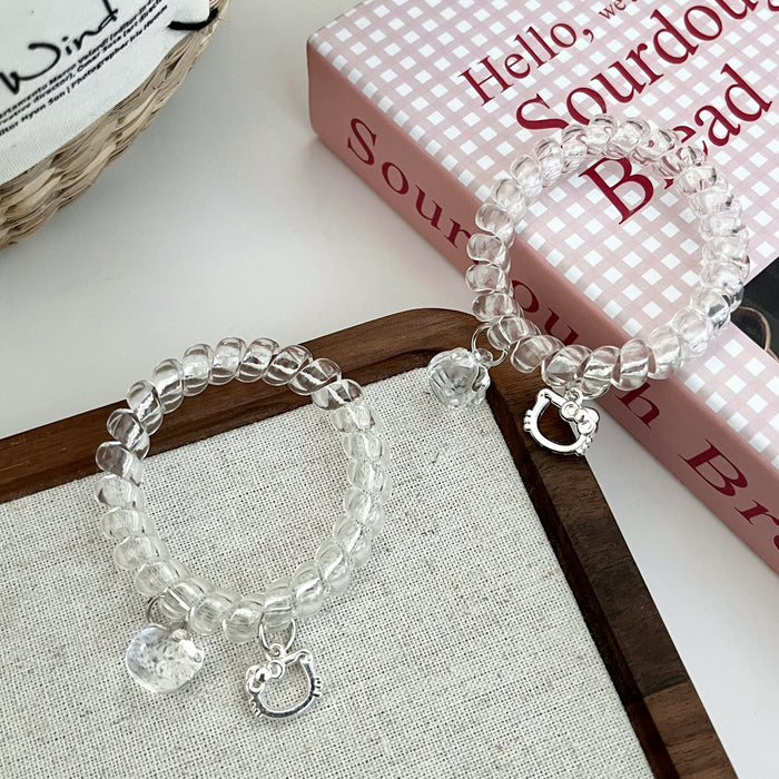 Wholesale Kt Rope Hair Band Cute Girly Heart Cartoon Bracelet Hair Rope Headband