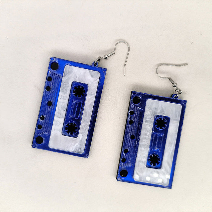 Wholesale Three-dimensional Fun Tape Earrings Acrylic JDC-ES-WaN001