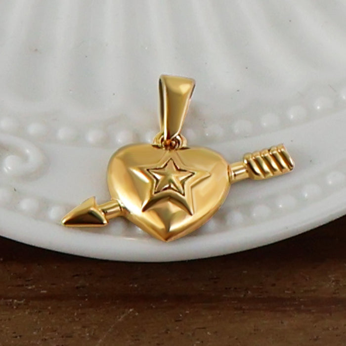 Wholesale 6pcs/set stainless steel key love anchor cross pendant titanium steel plated 24K gold