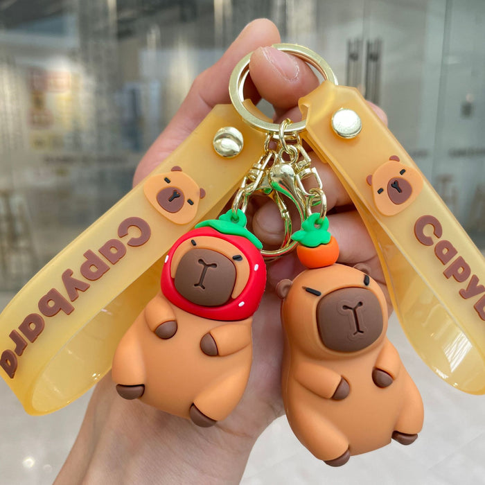 Wholesale Cute Capybara Silicone Keychain JDC-KC-YaoP001