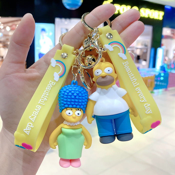 Wholesale Cartoon pvc Keychain Creative Car Keychain Cute Keychain