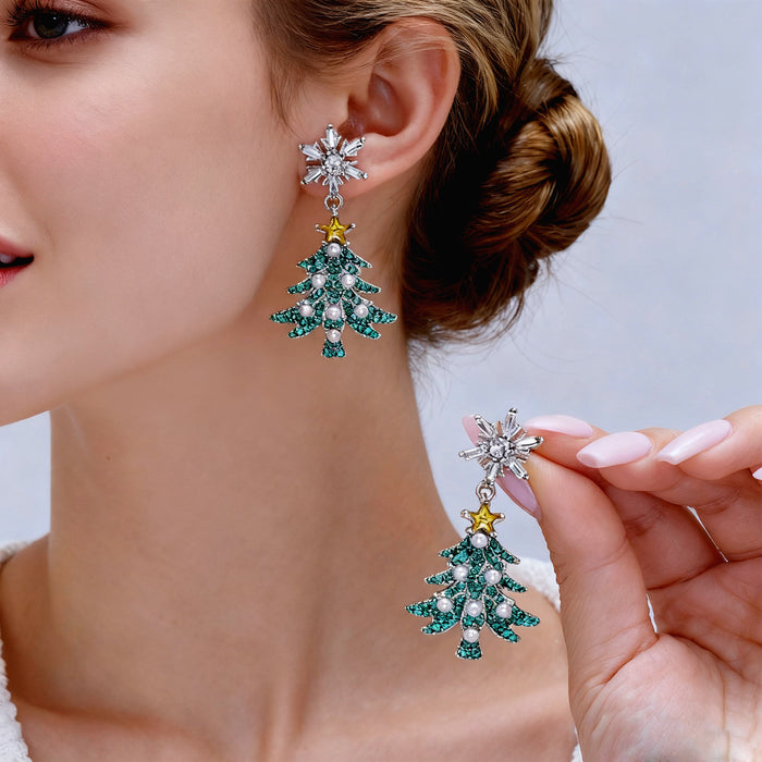 Wholesale Stylish Christmas-themed earrings
