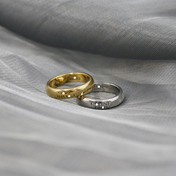 Wholesale Simple Circle Ring, Light Luxury, Cold Style, Minimalist Personality Circle Ring, Fashionable and Exquisite, Daily Matching Ring