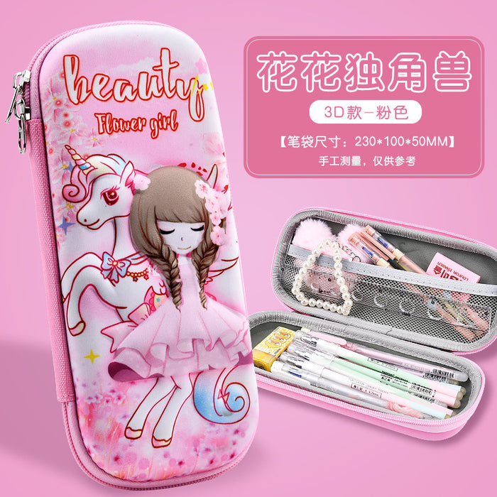 Wholesale New 3D Stereo Stationery Box for Primary School Students Cartoon Eva Pencil Case