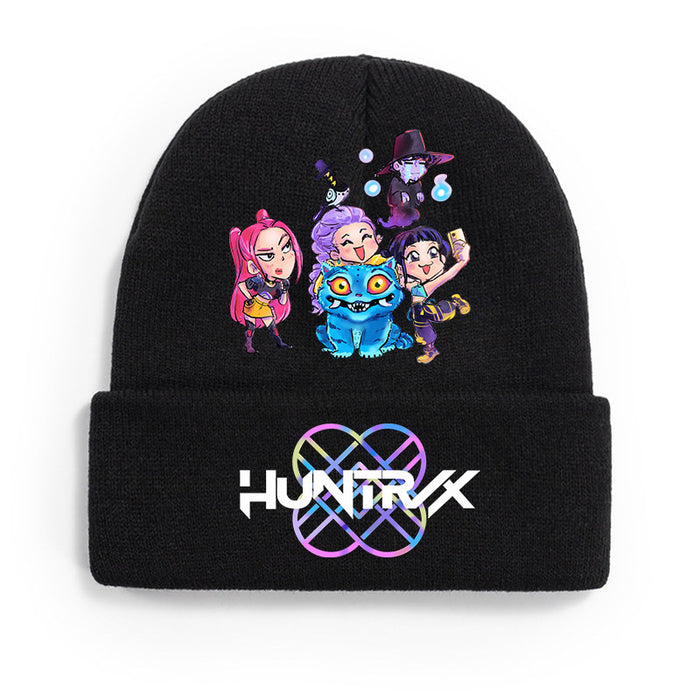 Wholesale Kpop Printed Knit Hat Fleece Hat