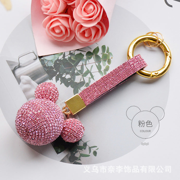 Wholesale Diamond Keychain Cute Cartoon Pendant JDC-KC-NaiLi001