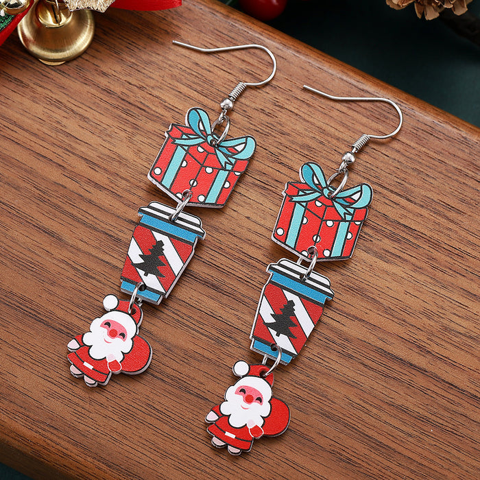 Wholesale Christmas  Christmas Tree Coffee ing Earrings