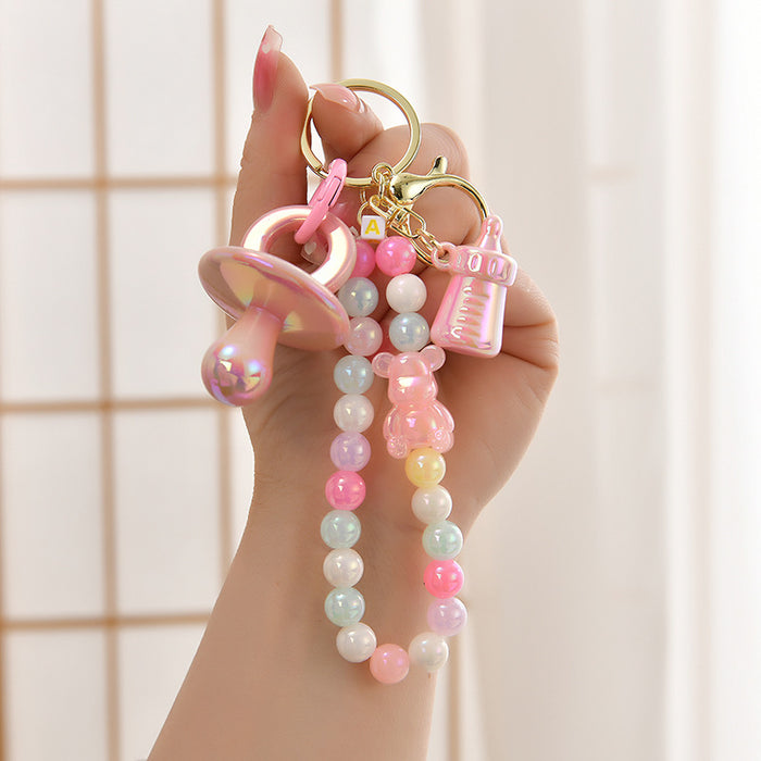 Wholesale DIY Cartoon Character Colorful Ballpoint Pen Keychain